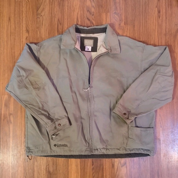 Vintage Columbia Canvas Jacket Mens XXL Utility Chore Barn Workwear Green Cotton - Picture 13 of 16